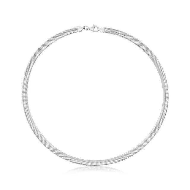 Contemporary Late 20th Century 14k Reversible Omega Necklace For Sale - Image 3 of 3