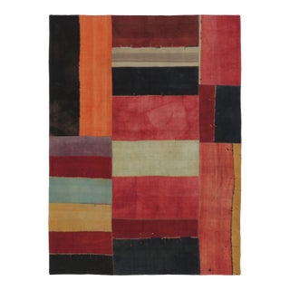 Vintage Turkish Patchwork Rug With Multicolor Geometric Design - Rug & Kilim For Sale