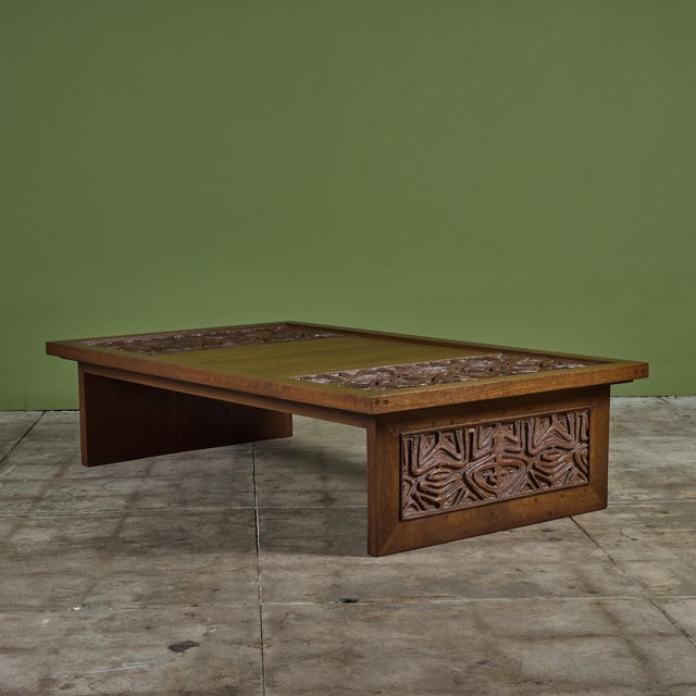 Wood Sherrill Broudy Mahogany Coffee Table for Forms and Surfaces For Sale - Image 7 of 12