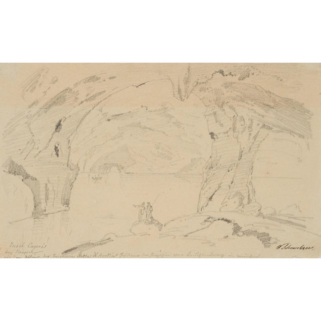 W. Scheuchzer, Blue Grotto at Capri, 1830, Pencil For Sale - Image 4 of 7