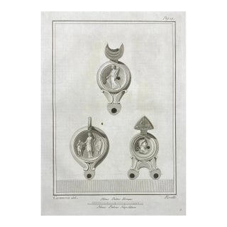 18th Century Antique Roman Lamp Engraving For Sale