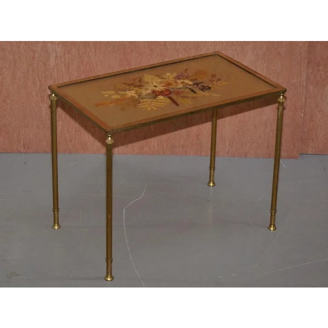French Bronze Pressed Nesting Tables, 1920s, Set of 3 For Sale - Image 4 of 18