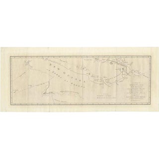 Large Antique Map of New Guinea and New Britain Showing Capt. Cooks Tract, 1773 For Sale