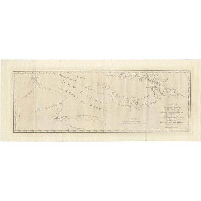 Large Antique Map of New Guinea and New Britain Showing Capt. Cooks Tract, 1773 For Sale