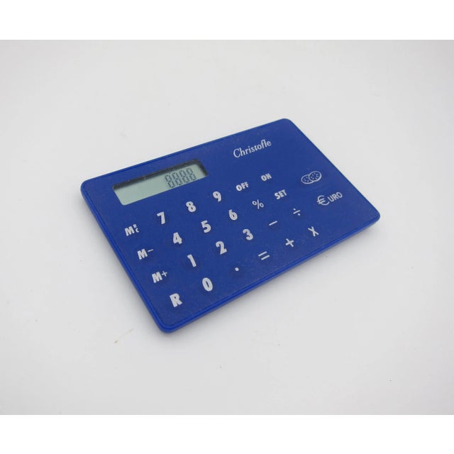 Metal Boxed Christofle Calculator Converter With Silverplated Cover For Sale - Image 7 of 10