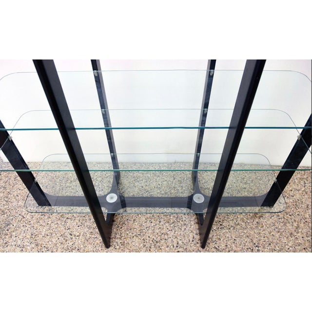 Wood and Glass Bookcase from Bernini, 1970s For Sale - Image 11 of 12