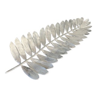 Michael Aram 21” Silver Palm Leaf For Sale