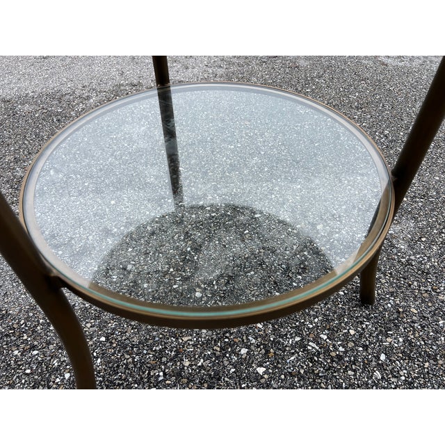 1990s Keno Brothers Steel Etched Table Style of Philip and Kelvin LaVerne For Sale - Image 11 of 11