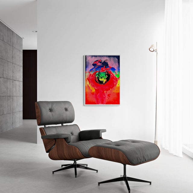 Otto piene laasphe 1928 - 2014 berlin after the rainbow, 1972 color serigraph black, red, white, 7-color iris print signed...