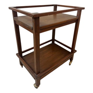 Wooden Rolling Serving Cart, 1940s For Sale
