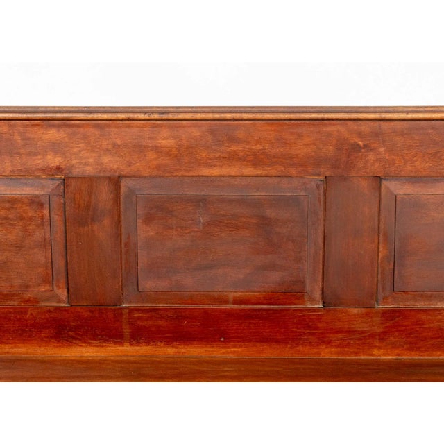 American Renaissance Style Wood Church Pew For Sale - Image 4 of 10