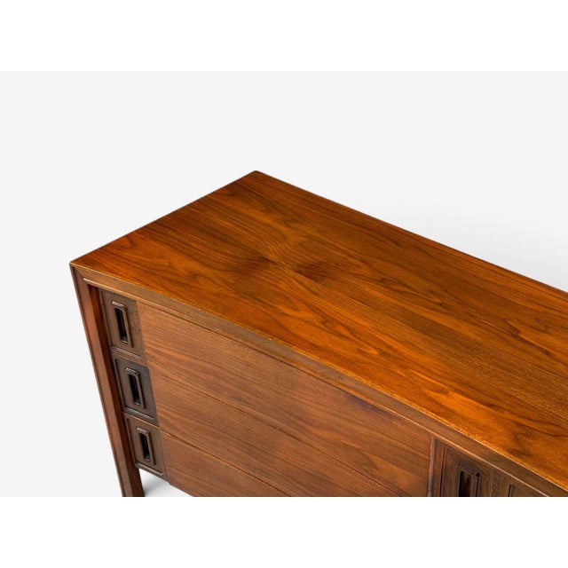 Edmond Spence, Concave Dresser, Stained Wood, Brass, Sweden, 1950s For Sale - Image 10 of 17