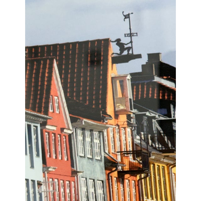 Color Photography Colorful Homes of Denmark Print, Framed For Sale - Image 9 of 12
