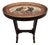 Red and Gold Oval Monkey Themed Side Table For Sale