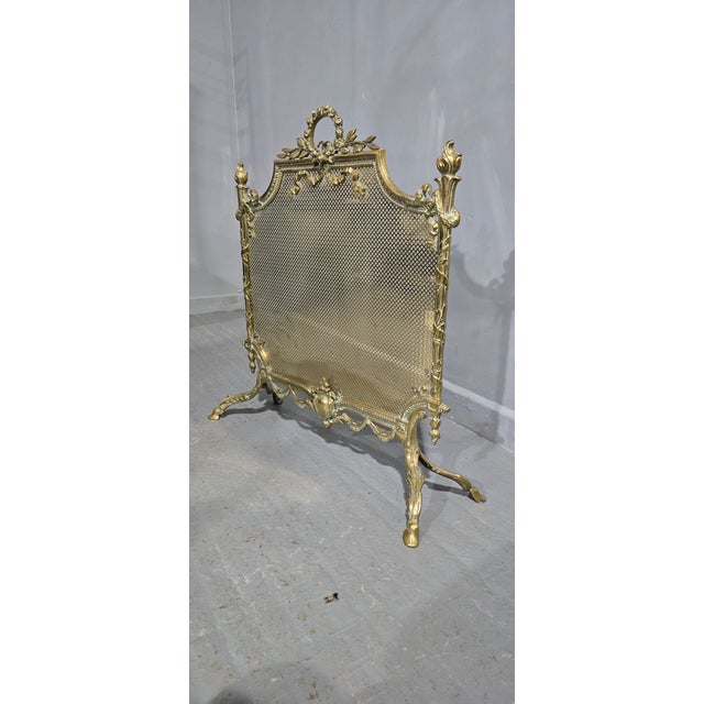 Victorian Gilt Brass Fire Guard, 1880 For Sale - Image 6 of 9