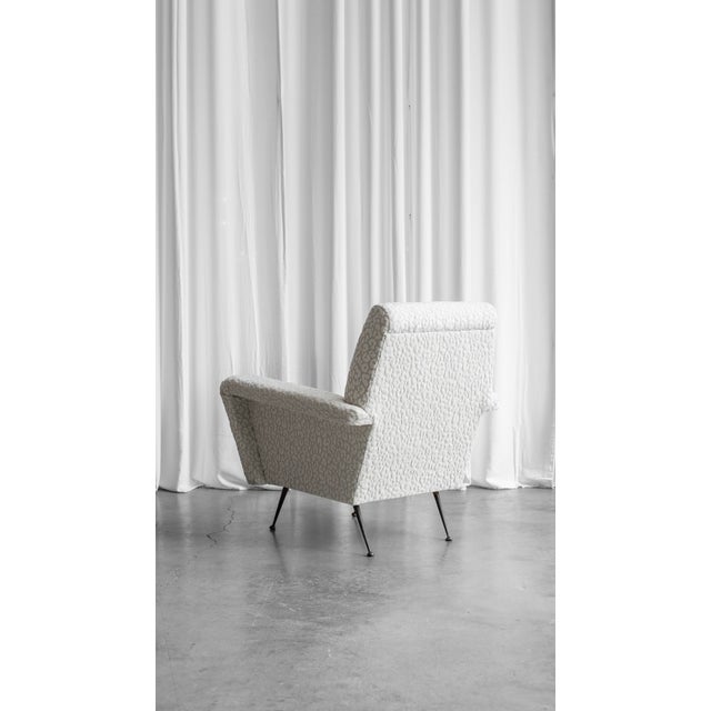 Metal Mid-Century Modern Leopard Armchair with Brass Legs, 1950s For Sale - Image 7 of 15