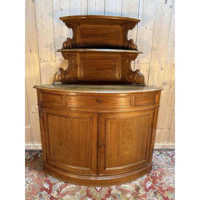 Wood Louis Philippe Corner Cabinet in Solid Wood For Sale - Image 7 of 7