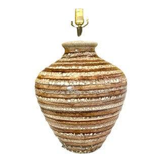 Mid 20th Century Mid-Century Modern Lava Drip Glaze Table Lamp For Sale