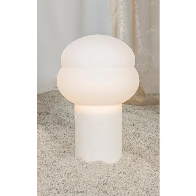 Glass Kumo High Smoky Grey Acetato Taupe Floor Lamp by Pulpo For Sale - Image 7 of 12