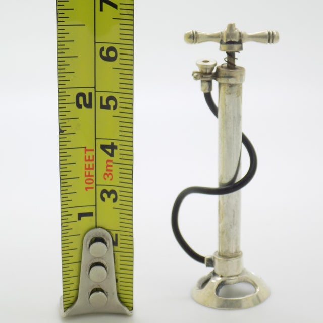 Vintage Italian Silver 800 Bicycle Pump Figurine by Raspini, Arezzo, 1970s For Sale - Image 11 of 12