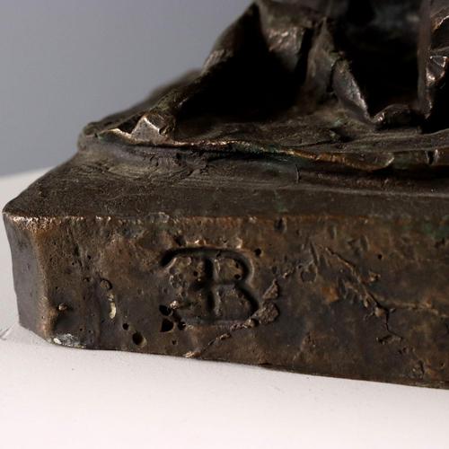 Felice Bialetti, Woman with a Book, Bronze For Sale - Image 5 of 8