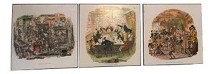 Vintage English Traditional Charles Dickens Pictures From His Classic Stories - Set of 3