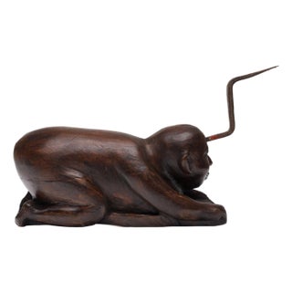 Thai Crouching Boy Coconut Grater, C. 1900 For Sale