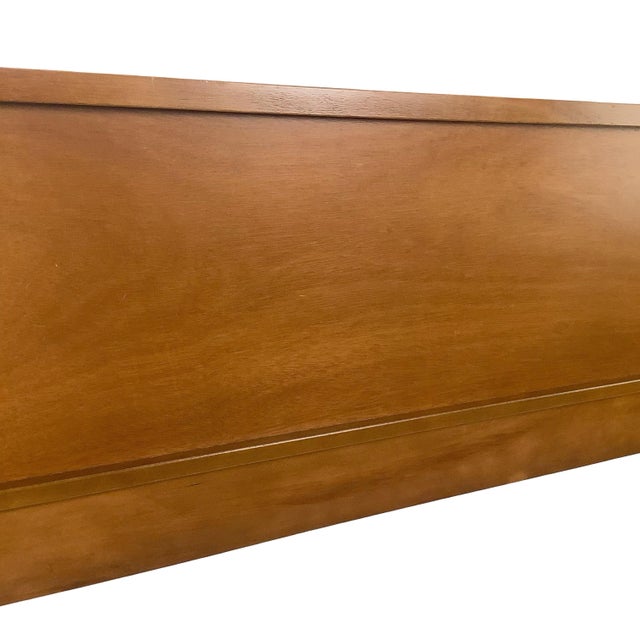 Mid-Century Modern Walnut Headboard, Vintage Full Size For Sale - Image 9 of 12