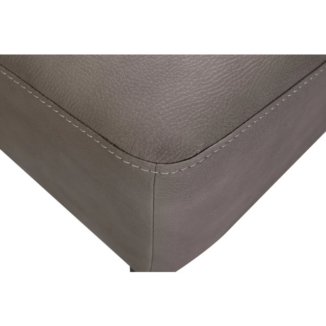 Wood Pasargad Home Modern Bari Sectional Sofa With Push Back Functional, Grey-Left Facing For Sale - Image 7 of 10