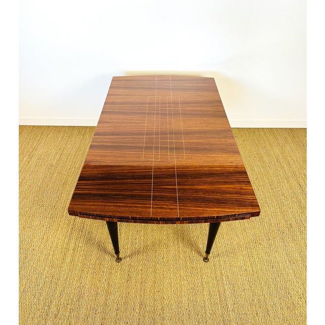 Art Deco Dining Table in Varnished Rosewood, 1940 For Sale - Image 12 of 16