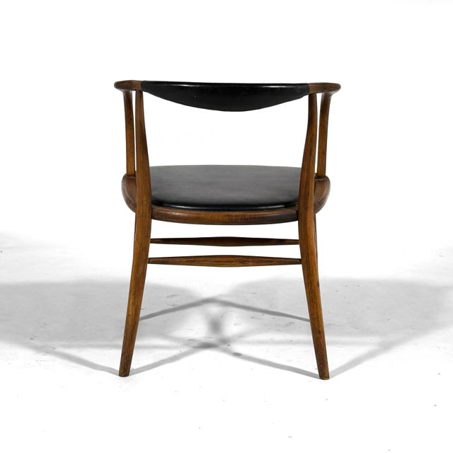 Wood Walnut Mid-Century Modern Armchair by Boling For Sale - Image 7 of 11