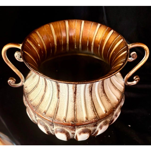 Grecian Style Metal Vase For Sale - Image 9 of 12