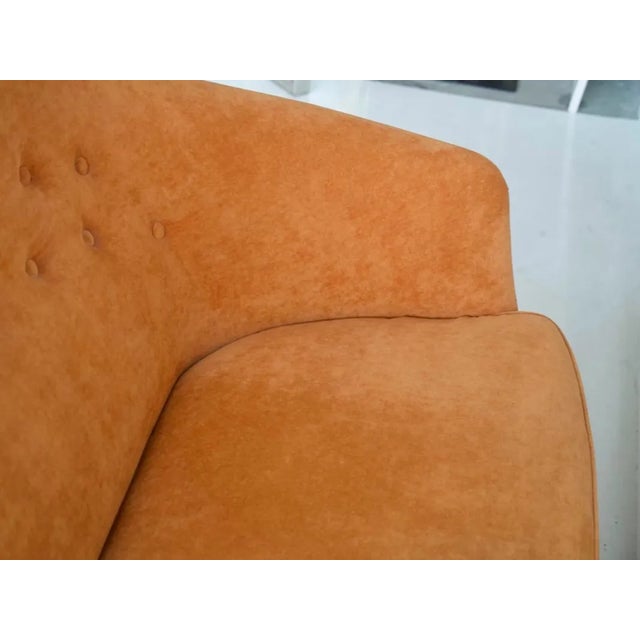 1950s Paradise Sofa with Orange Fabric Upholstery by Kerstin Hörlin-Holmqvist from Nordiska Kompaniet, 1950s For Sale - Image 5 of 10