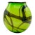 Chip Scarborough Green Art Glass Vase 14" Tall Signed on Bottom For Sale