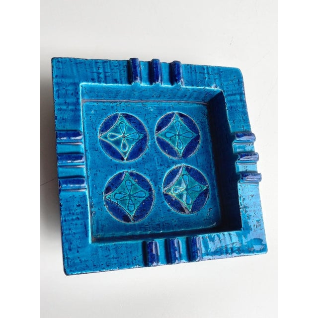 Ceramic Blue Ceramic Ashtray Vide-Poche by Aldo Londi Rimini for Bitossi, Italy, 1960s For Sale - Image 7 of 10