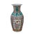 1980s Chinese Hand Made Pink Turquoise House People Scenery Graphic Vase For Sale - Image 5 of 10