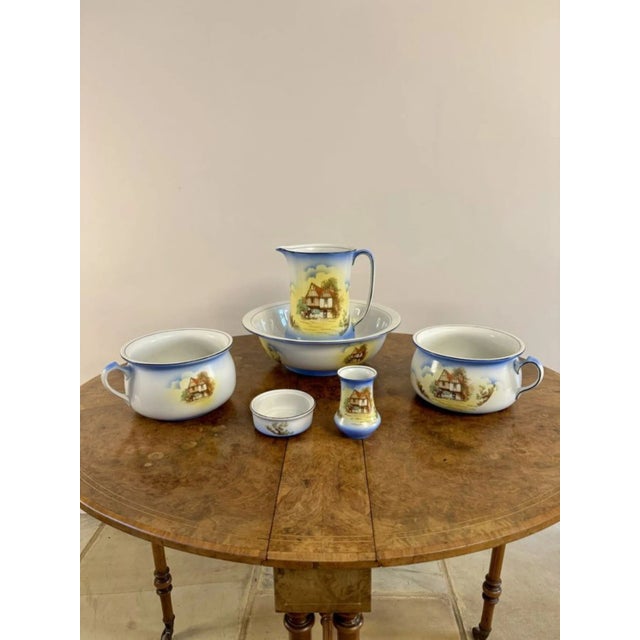 Edwardian Bathroom Set, 1900s, Set of 6 For Sale - Image 3 of 10