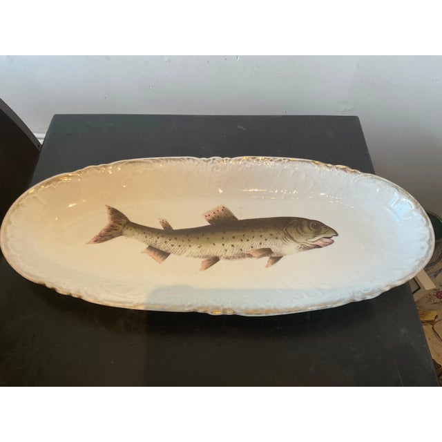 Victorian 1890s Victoria Carlsbad Austrian Ceramic Fish Set - 11 Pieces For Sale - Image 3 of 12
