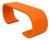 Mid Century Modern Waterfall Style Console Orange For Sale