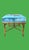 Late 19th Century French Chinoiserie Faux Bamboo Stool with Antique Gilt Finish and Needlepoint Upholstery For Sale - Image 9 of 9