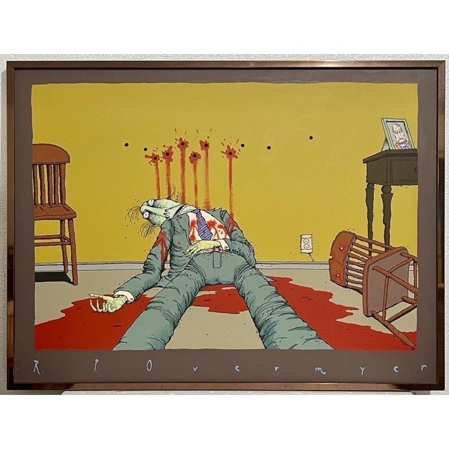 r.p. Overmyer, Large Pop Art Cartoon Acrylic Painting by Syndicated Cartoonist r.p. Overmyer For Sale - Image 12 of 12