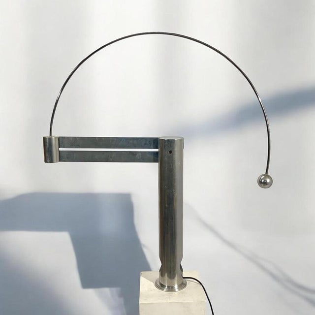 Rare Sulptural Table Lamp in Aluminum Circa's 1990 Limited edition 100\. An architect since 1983, Pierre Lallemand co-...