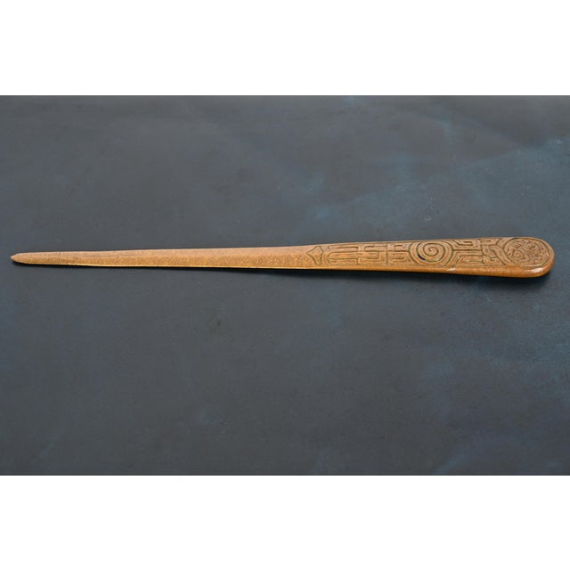 Art Deco Tiffany Studios New York Zodiac Bronze Doré Letter Opener For Sale - Image 3 of 11
