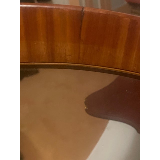 Early 20th Century Edwardian Hand Painted Adams Style Satinwood Oval Vitrine or Bijouterie Table For Sale - Image 16 of 16