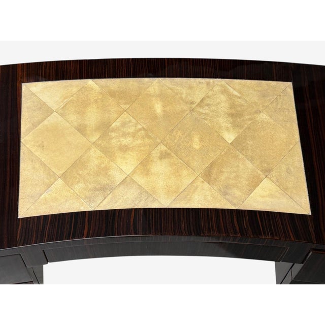 Émile-Jacques Ruhlmann Attr., Desk, Macassar Mahogany, Shagreen, France, 1900s For Sale - Image 9 of 17