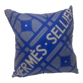 1990s Hermès Sellier Scarf Pillow For Sale