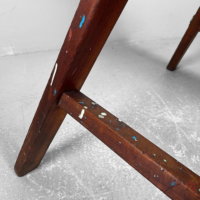 Japanese Minimalist Decorative Wooden Step Ladder, 1950s For Sale - Image 13 of 18