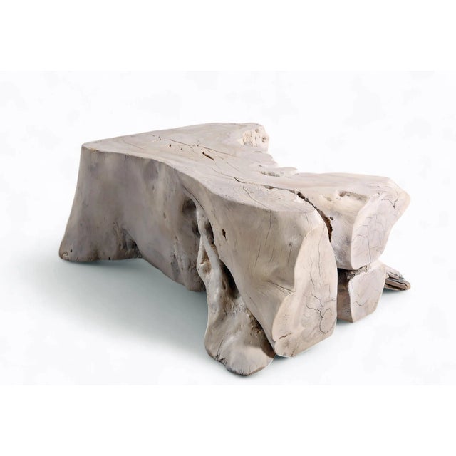 Rustic White Block Coffee Table or Bench For Sale In Greensboro - Image 6 of 10