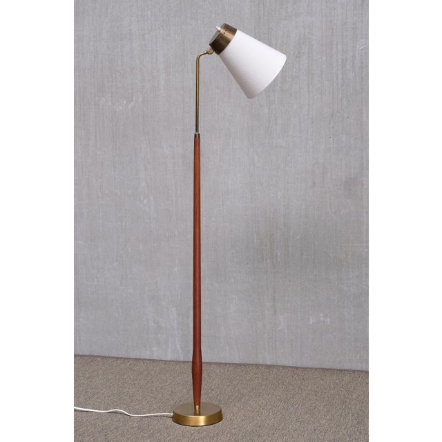 His rare floor lamp was produced by asea belysning in sweden in the 1950s. It is marked with asea and the component...