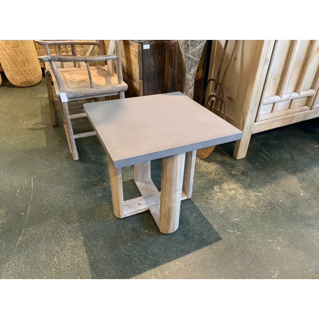 Concrete Top Square Side Table Chairish